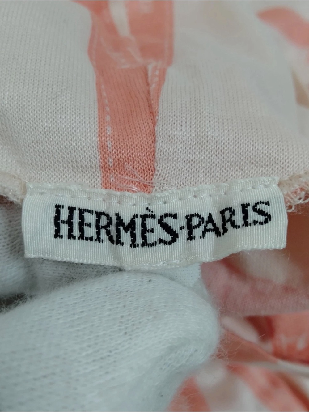 Hermès—Orange Ribbon Striped White Sleeveless Mock Neck Top, M - Picture 5 of 15